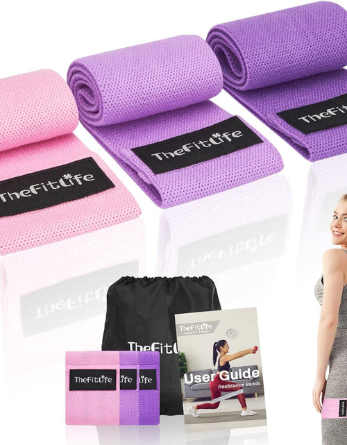 Load image into Gallery viewer, Resistance Exercise Bands for Women - Fabric Workout Bands for Booty, Hip, Glute, Leg, Thigh, Squat, Butt Lift Excersize and Fitness Loop Bands for Home Gym, Stretching
