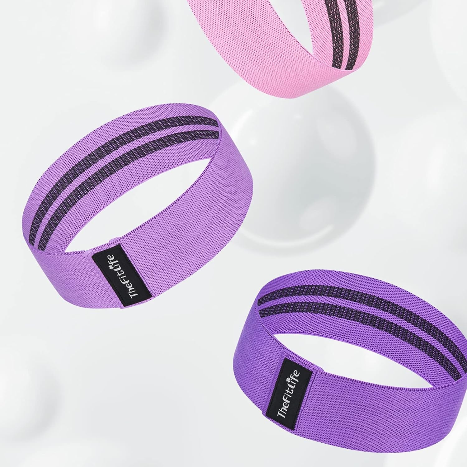 Resistance Exercise Bands for Women - Fabric Workout Bands for Booty, Hip, Glute, Leg, Thigh, Squat, Butt Lift Excersize and Fitness Loop Bands for Home Gym, Stretching