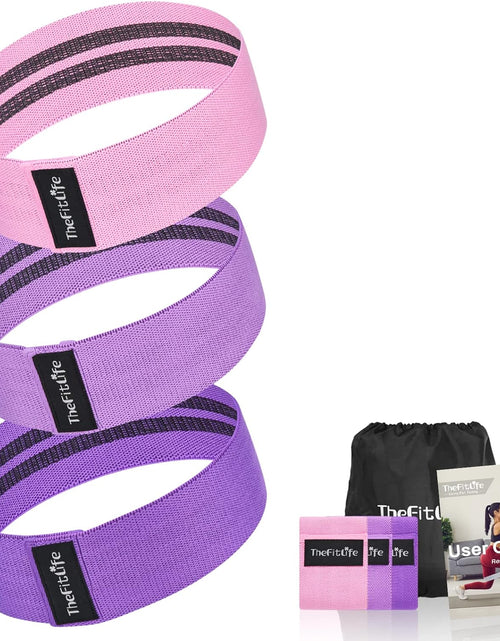 Load image into Gallery viewer, Resistance Exercise Bands for Women - Fabric Workout Bands for Booty, Hip, Glute, Leg, Thigh, Squat, Butt Lift Excersize and Fitness Loop Bands for Home Gym, Stretching
